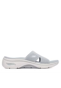 skechers - Skechers Klapki Gowalk Arch Fit 2.0 - Dakota 140865/LTGY Szary. Kolor: szary. Materiał: materiał #1
