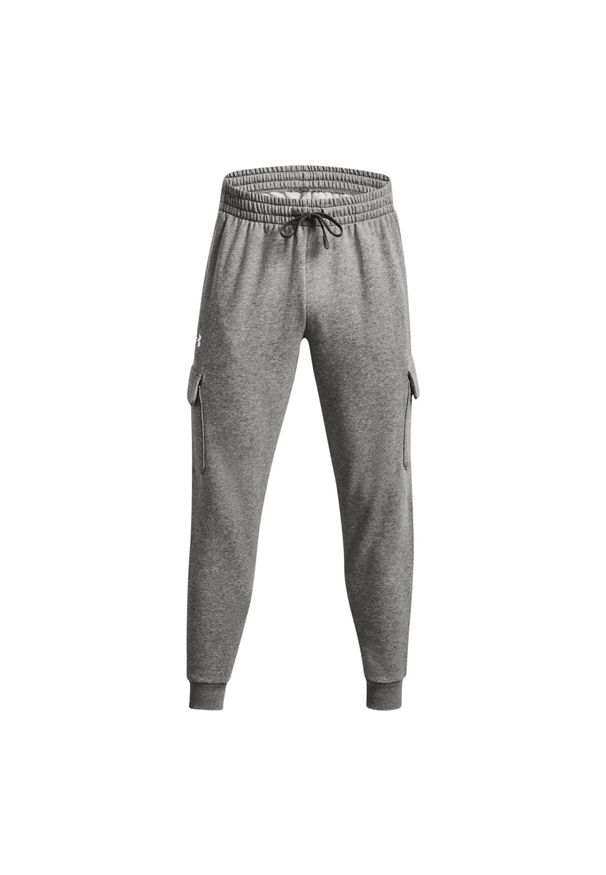 Spodnie dresowe cargo Under Armour Rival Fleece. Kolor: szary, biały, wielokolorowy. Materiał: bawełna, poliester. Sport: fitness