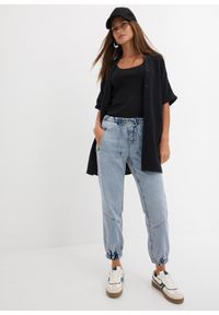 bonprix - Dżinsy jogger mid waist, ze stretchem. Kolor: niebieski #3