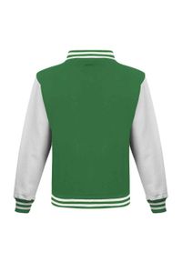 AWDIS - Kurtka Unisex Varsity Dla Dorosłych Z Polibawełny. Kolor: biały, wielokolorowy, zielony