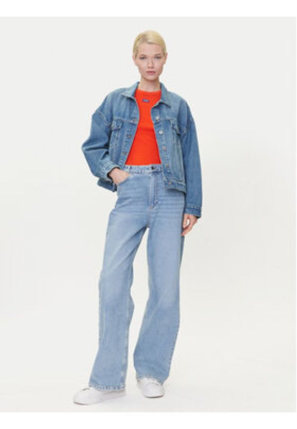 Hugo - HUGO Kurtka jeansowa Lou 50541559 Niebieski Regular Fit. Kolor: niebieski. Materiał: bawełna