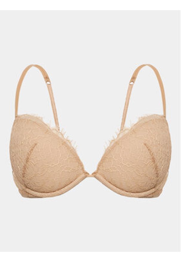 LA PERLA - La Perla Biustonosz push-up 005607C Beżowy. Kolor: beżowy. Materiał: syntetyk. Rodzaj stanika: push-up