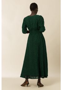 IVY & OAK - Ivy Oak Sukienka MARGARITA kolor zielony maxi rozkloszowana. Kolor: turkusowy. Typ sukienki: rozkloszowane. Długość: maxi #7