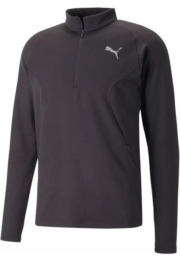 Bluza Męska Puma Run Cloudspun Knit 1/2 Zip. Kolor: czarny. Materiał: materiał. Sport: bieganie