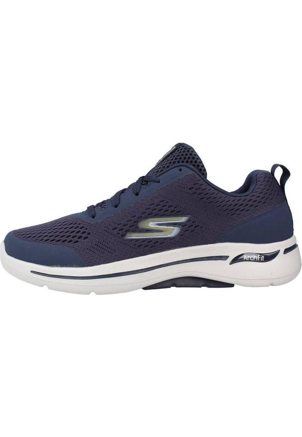 skechers - Obuwie treningowe Mężczyzna Skechers Go Walk Arch Fit granatowy. Zapięcie: sznurówki. Kolor: niebieski. Materiał: tkanina, materiał, syntetyk. Szerokość cholewki: normalna. Sport: turystyka piesza