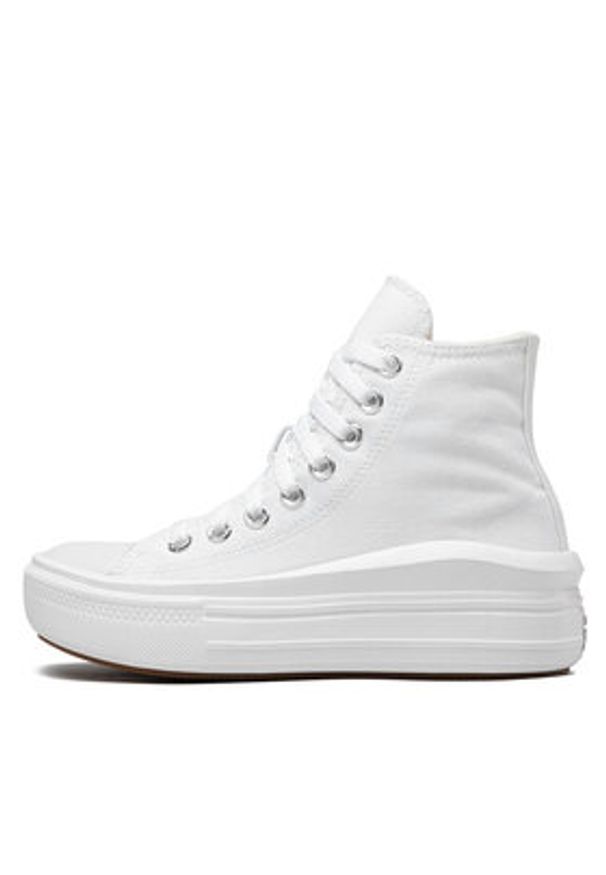 Converse Trampki Chuck Taylor All Star Move Platform 568498C Biały. Kolor: biały. Materiał: materiał. Obcas: na platformie