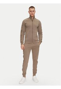 Hugo - HUGO Spodnie dresowe Liam 50540918 Beżowy Regular Fit. Kolor: beżowy. Materiał: bawełna