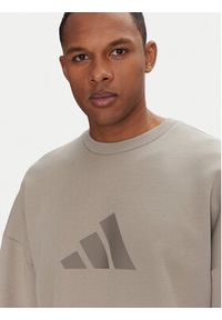 Adidas - adidas Bluza Future Icons 3 Bar Logo JI8771 Beżowy Loose Fit. Kolor: beżowy. Materiał: bawełna #3