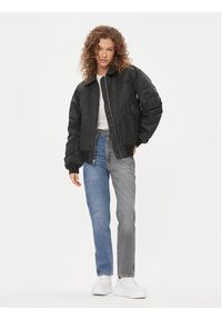 Wrangler Kurtka bomber Bomber 112342648 Czarny Regular Fit. Kolor: czarny. Materiał: syntetyk