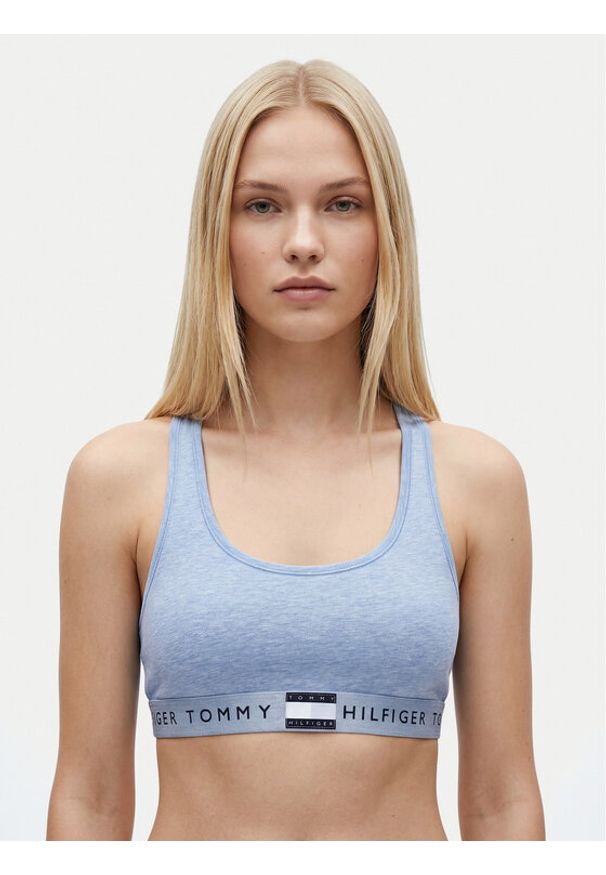 TOMMY HILFIGER - Tommy Hilfiger Biustonosz top UW0UW06221 Niebieski jasny. Kolor: niebieski. Materiał: bawełna