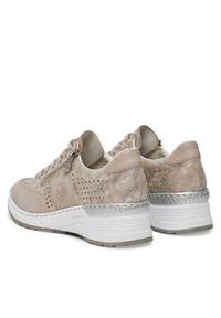 Rieker Sneakersy N4327-80 Beżowy. Kolor: beżowy. Materiał: syntetyk