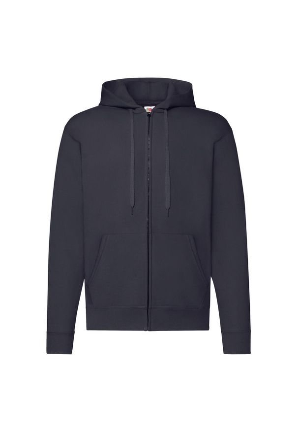 FRUIT OF THE LOOM - Klasyczna Kurtka Z Kapturem Dla Dorosłych Unisex. Typ kołnierza: kaptur. Kolor: niebieski