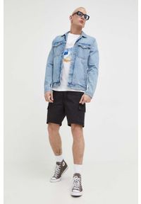 Hollister Co. szorty męskie kolor czarny. Kolor: czarny. Materiał: materiał #4