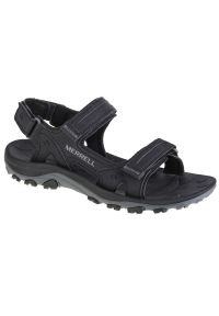 Sandały Merrell Huntington Sport Convert Sandal M J036871 czarne. Zapięcie: rzepy. Kolor: czarny. Materiał: tkanina, materiał, nubuk. Styl: sportowy