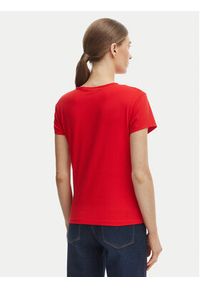 TOMMY HILFIGER - Tommy Hilfiger T-Shirt WW0WW48710 Pomarańczowy Slim Fit. Kolor: pomarańczowy. Materiał: bawełna #3