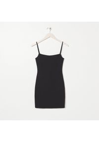 Sinsay - Sukienka mini na ramiączkach - Czarny. Kolor: czarny. Długość rękawa: na ramiączkach. Długość: mini #1
