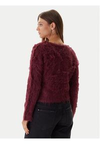 Guess Kardigan W5BR91 Z3JI2 Bordowy Relaxed Fit. Kolor: czerwony. Materiał: syntetyk #4