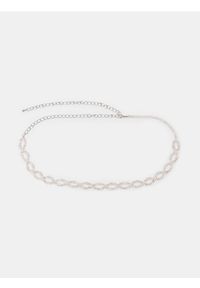 Sinsay - Pasek łańcuszkowy z cyrkoniami - srebrny. Kolor: srebrny #1