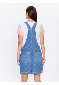 Vans Sukienka jeansowa Mended Check Denim Pinafore VN00075R Szary Regular Fit. Kolor: szary. Materiał: bawełna #3