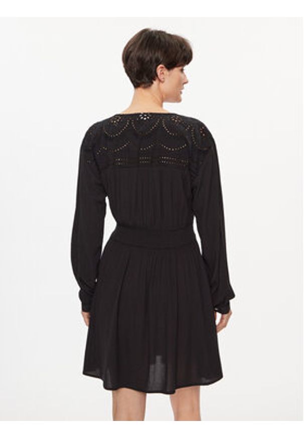 Vila Sukienka codzienna Mesa 14092006 Czarny Loose Fit. Okazja: na co dzień. Kolor: czarny. Materiał: wiskoza. Typ sukienki: proste. Styl: casual