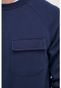 Selected Homme Bluza męska kolor granatowy gładka. Okazja: na co dzień. Kolor: niebieski. Materiał: dzianina. Długość rękawa: raglanowy rękaw. Wzór: gładki. Styl: casual #2