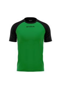 Koszulka piłkarska dla dzieci Givova Capo MC. Kolor: czarny, zielony, wielokolorowy. Sport: piłka nożna