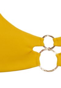 BEACH BUNNY - Top od bikini Lexi. Kolor: żółty. Materiał: materiał. Wzór: aplikacja