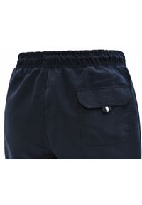Spodenki Plażowe (Kąpielówki) - Pako Jeans - Granat, Biały Pas. Kolor: niebieski. Materiał: poliester #7