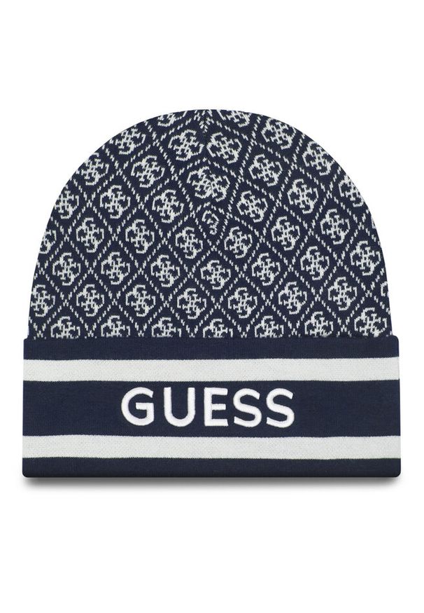 Czapka Guess. Kolor: niebieski