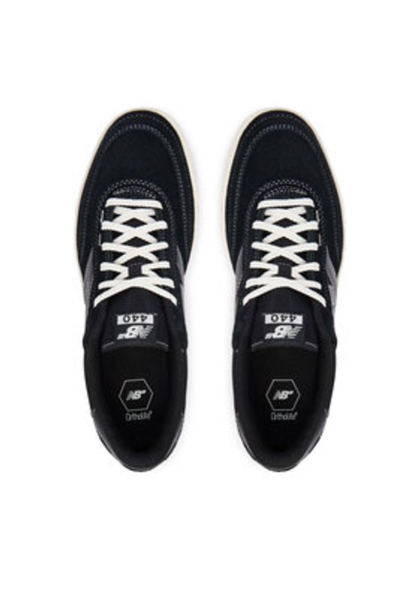 New Balance Sneakersy Numeric 440v2 UN440BCO Czarny. Kolor: czarny. Materiał: skóra, zamsz