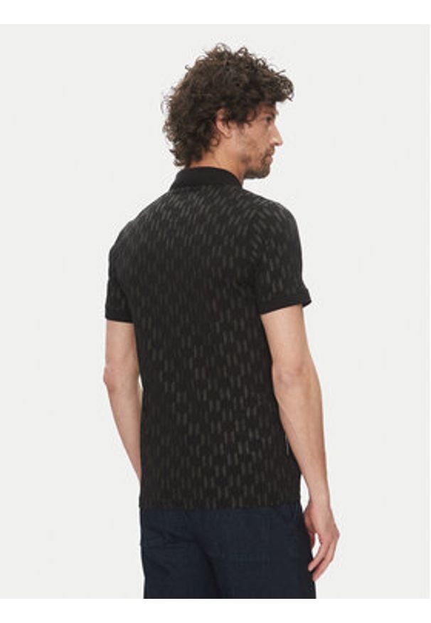 Karl Lagerfeld - KARL LAGERFELD Polo 745070 552251 Czarny Regular Fit. Typ kołnierza: polo. Kolor: czarny. Materiał: bawełna