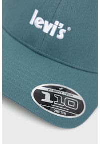 Levi's® - Levi's czapka kolor turkusowy z aplikacją. Kolor: turkusowy. Wzór: aplikacja. Styl: biznesowy #4