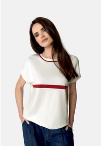 Volcano - Bluzka z rękawem kimono TM-ONDA. Okazja: na co dzień, na spotkanie biznesowe, do pracy. Materiał: dzianina, wiskoza, poliamid. Wzór: ze splotem. Styl: casual, biznesowy, sportowy #1