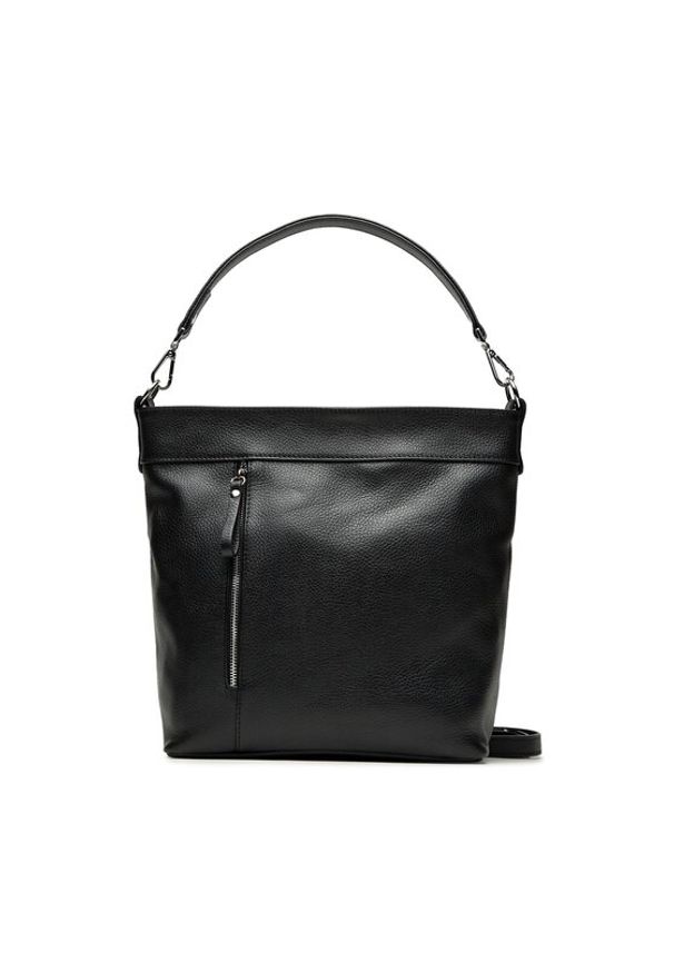 Creole Torebka K11382 Czarny. Kolor: czarny. Materiał: skórzane