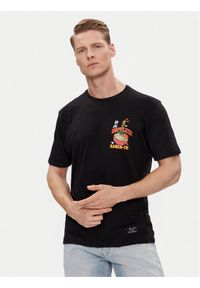 Brave Soul T-Shirt MTS-149TAKEAWAY Czarny Straight Fit. Kolor: czarny. Materiał: bawełna