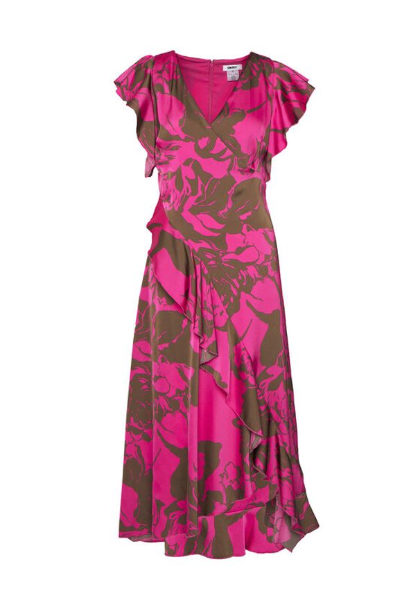 DKNY Sukienka letnia DD5E1N32 Różowy Regular Fit. Kolor: różowy. Materiał: syntetyk. Sezon: lato