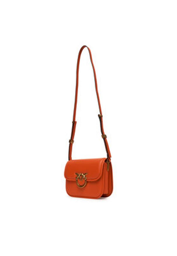 Pinko - PINKO Torebka Love Box Bag Fl Mini PE 25 PLTT 104297 A26L Pomarańczowy. Kolor: pomarańczowy. Materiał: skórzane