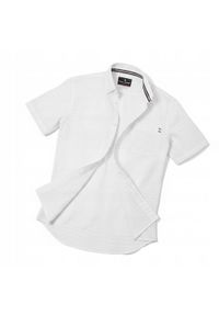 Weekendowa Koszula Męska, Taliowany Krój - Pako Jeans - Biała. Okazja: na co dzień. Kolor: biały. Materiał: bawełna. Styl: casual #2