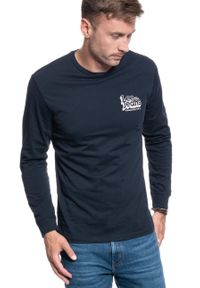 Lee - MĘSKA KOSZULKA LONGSLEVE LEE LS 70S LOGO TEE SKY CAPTAIN L62OFQHY 112114758