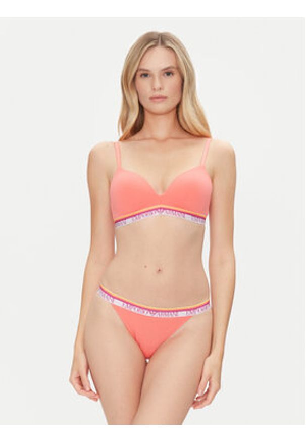 Emporio Armani Underwear Komplet 2 par stringów EW000405 AF10883 M4008 Różowy. Kolor: różowy. Materiał: bawełna