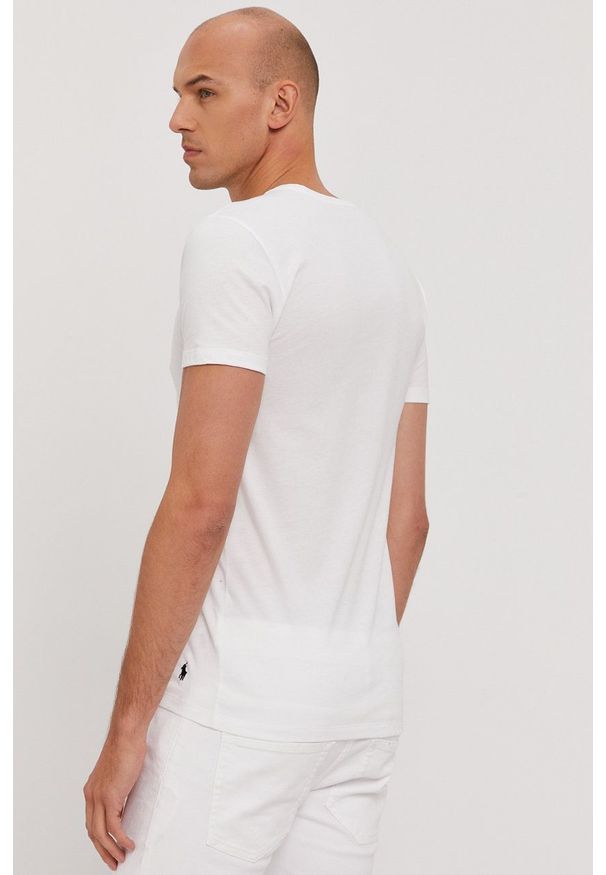 Polo Ralph Lauren - T-shirt. Okazja: na co dzień. Typ kołnierza: polo. Kolor: biały. Materiał: dzianina. Wzór: gładki. Styl: casual