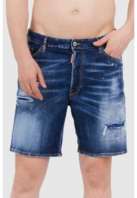 DSQUARED2 Jeansowe szorty męskie, Rozmiar 48. Kolor: niebieski. Materiał: jeans, bawełna. Styl: marine