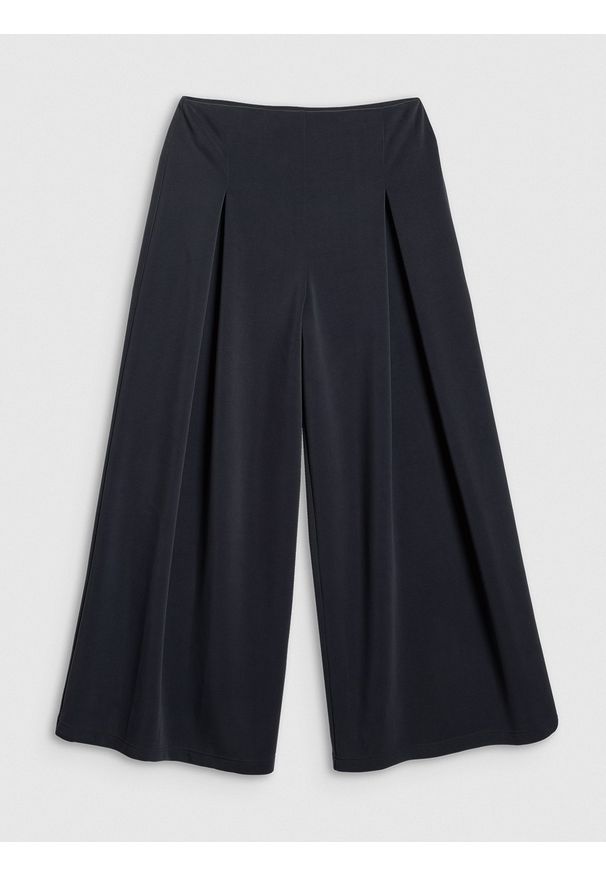 4f - 4F Spodnie dresowe z szerokimi nogawkami modalem damskie - czarne XL. Stan: podwyższony. Kolor: czarny. Materiał: dresówka