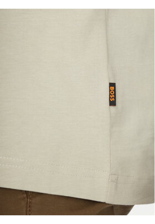 BOSS T-Shirt Te_Dunetrace 50539187 Beżowy Regular Fit. Kolor: beżowy. Materiał: bawełna