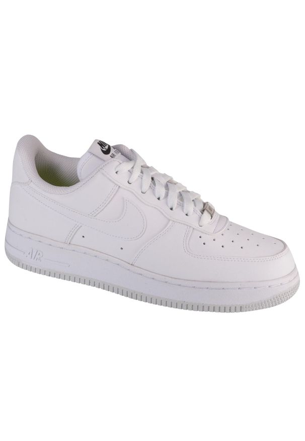 Buty do chodzenia damskie Nike Air Force 1 07 Next Nature. Zapięcie: sznurówki. Kolor: biały. Materiał: syntetyk, tkanina, skóra, materiał. Szerokość cholewki: normalna. Model: Nike Air Force. Sport: turystyka piesza
