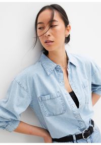 bonprix - Koszula dżinsowa, oversized. Kolor: niebieski #2