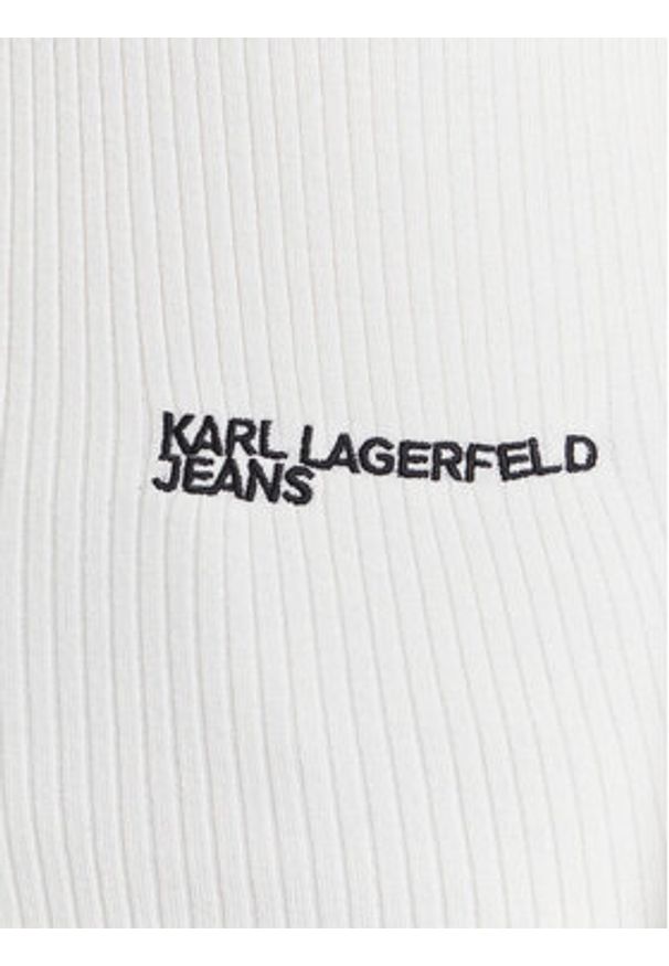 Karl Lagerfeld Jeans Sweter A3W18006 Écru Slim Fit. Materiał: syntetyk