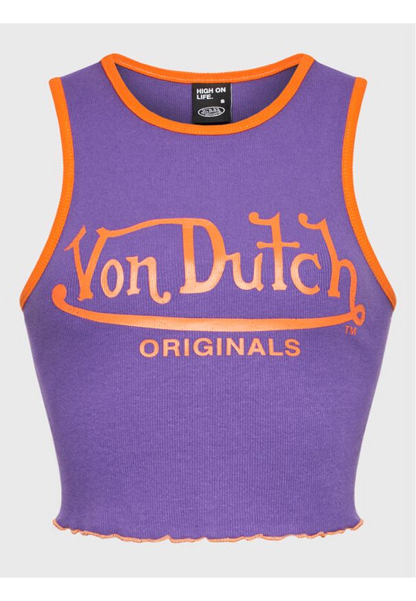 Von Dutch Top Ashley 6 231 043 Fioletowy Slim Fit. Kolor: fioletowy. Materiał: bawełna