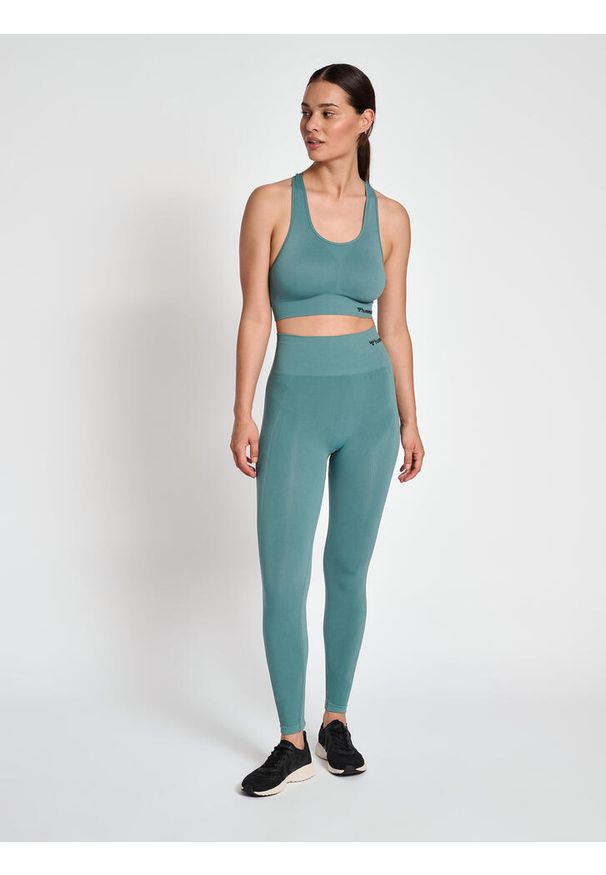 Stanik fitness cardio Hummel hmltif. Kolor: zielony, niebieski, wielokolorowy. Materiał: materiał. Sport: fitness