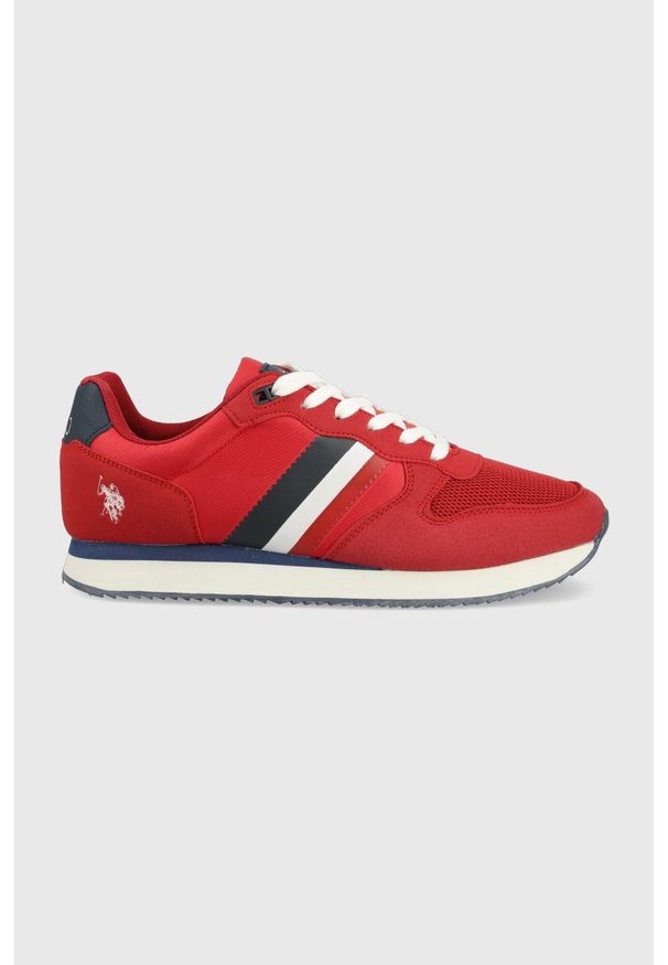 U.S. Polo Assn. sneakersy kolor czerwony. Zapięcie: sznurówki. Kolor: czerwony. Materiał: guma